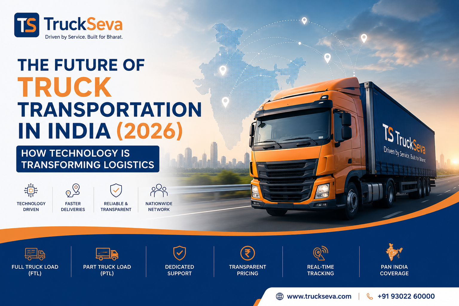 Truck Transportation in India 2026 | Smart Logistics Solutions by TruckSeva